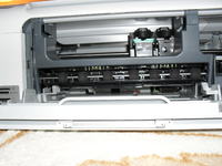 HP Photosmart C4180 - Zacięcie papieru i zgrzytanie przy drukowaniu na papierze technicznym