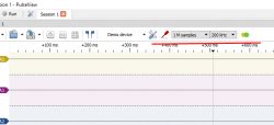 PulseView - Sampling Settings PulseView interface for logic analysis with sampling settings.