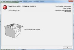 HP/LJ/P1005 - HP LJ P1005 - brak wydruków, możliwe nierozpoznanie tonera