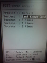 AMD Athlon 64 3000+, Gigabyte GA-M555 S3, Award modulator - Błąd