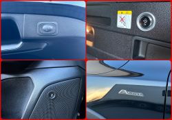 Various car interior and exterior details, including a speaker, button, and Active badge.