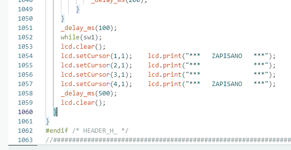 {C} ATMEGA32: Jak znaleźć brakującą klamrę w kodzie.