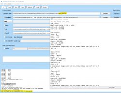 Bouffalo Lab Dev Cube software interface with a configuration file edited in Notepad.