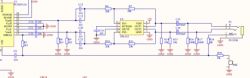USB Sound Card Schematic with PCM2912A Electronic schematic showing the design of a USB sound card using PCM2912A.