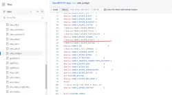 Screenshot of code editor for obk_config.h file in OpenBeken Screenshot of an online code editor showing the obk_config.h configuration file with the OpenBeken repository opened on GitHub.