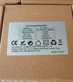 Nameplate of energy meter PJ-1103A