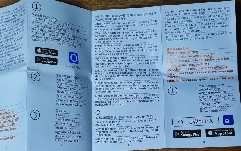 Sonoff ZBMini Manual Sonoff ZBMini user manual with multilingual instructions.