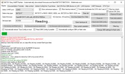 Screenshot of BK7231 Easy UART Flasher software reading flash memory of a device via COM port.