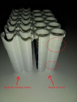 Drukarka 3D Anycubic i3 Mega - ubytki w warstwach wydruku koszyczka, ustawienia UltimakerCura