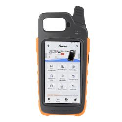 Ręczny tester Xhorse Key Tool Max Pro z ekranem menu funkcji na białym tle