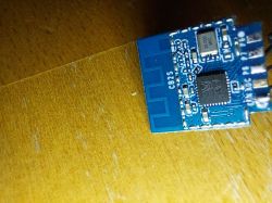 Roller Shutter Controller Circuit Board Blue circuit board with various electronic components.