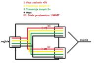 Dwa PC i jedna drukarka. Schemat rozdzielacza USB