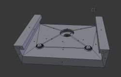 Uchwyt z otworem na wkręt do mocowania rolety Gardinia - projekt i wydruk 3D Uchwyt z otworem na wkręt do mocowania rolety Gardinia - projekt i wydruk 3D