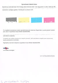 Brother MFC-J625DW - Niedokładny wydruk na standardowej jakości (w wysokiej OK)