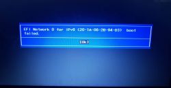 Lenovo g510 - Błąd EFI NETWORK 0 FOR IPv4/IPv6 po formacie, Win8 64bit