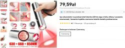 Latarka LED na podczerwień z funkcjami leczenia dolegliwości.