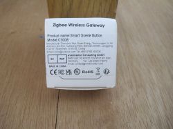 Close-up of the Zigbee Wireless Gateway packaging with manufacturer's information.