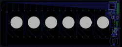 PCB Design with Holes and Traces PCB design with circular holes and traces