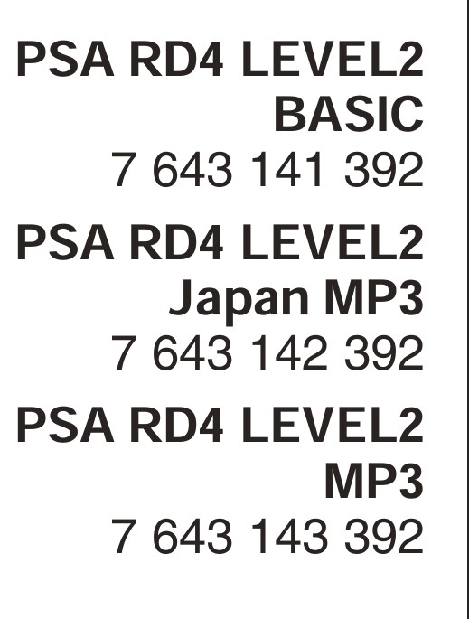 Psa Rd4 PSA RD4 D2 N2 7 646 113 693 – schemat, 5V i BT/CDC w Peugeot 407