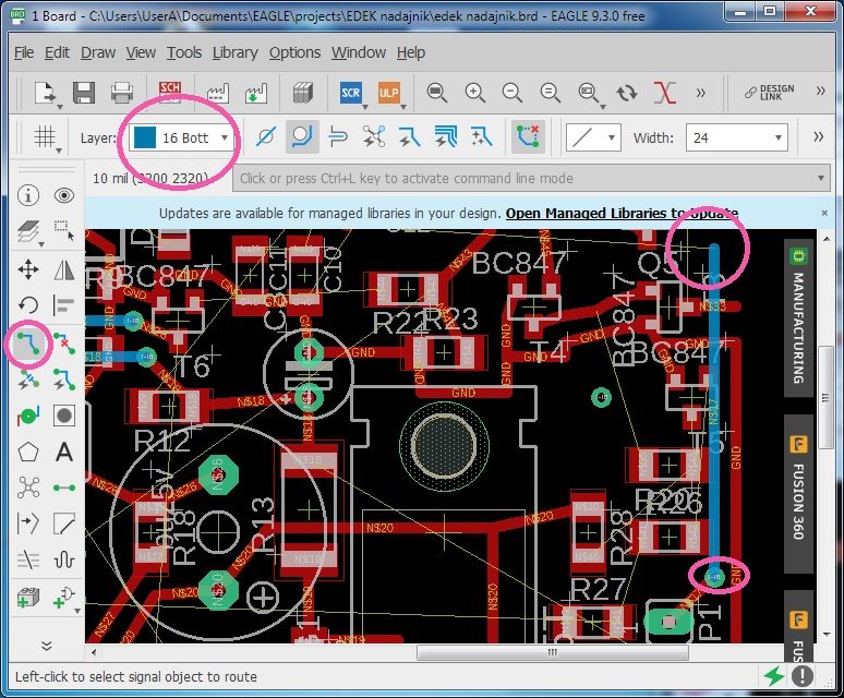Tworzenie i wstawianie zworków w Eagle - poradnik krok po kroku