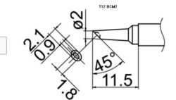 T12 - Poszukiwane wymiary grota t12: od zimnego końca do styków i średnica