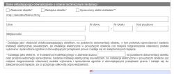 Formularz oświadczenia o stanie technicznym instalacji elektrycznej