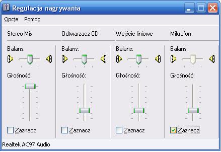 Intel 82801FB ICH6 - Mikrofon nie działa po instalacji sterowników audio