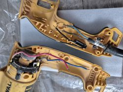 DeWalt D25134K - jak podłączyć włącznik N364920 i przewody z kondensatorem?