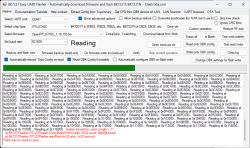 BK7231 Easy UART Flasher interface with memory reading in progress
