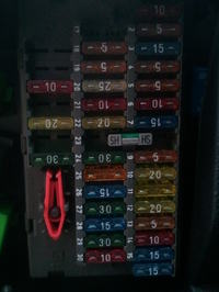 Opis bezpieczników Peugeot Partner 1998 1.4 benzyna, dwoje drzwi + klapa