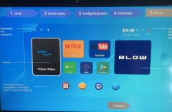 Ekran startowy Smart TV Android Box z aplikacjami.