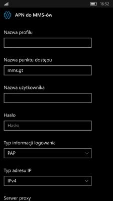 Windows Phone - Konfiguracja APN do MMS Windows Phone - Konfiguracja APN do MMS
