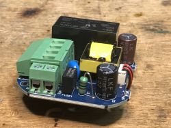 PCB Module of Thermostat HY609-WE Close-up of a circuit board module with electronic components.