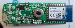 Image of an electronic module with components on a circuit board, including a CB3S module.