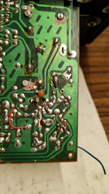 Interior of an old Polish radio receiver UNITRA Sniezka R-207