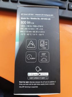 [BK7231T/WB2L] Lepro LE Wifi Smart LED Bulb A19 E26 Model No. 901003-US SM2135