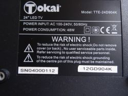 TOKAI TTE-24D904K - zasilacz, spalone podzespoły, identyfikacja