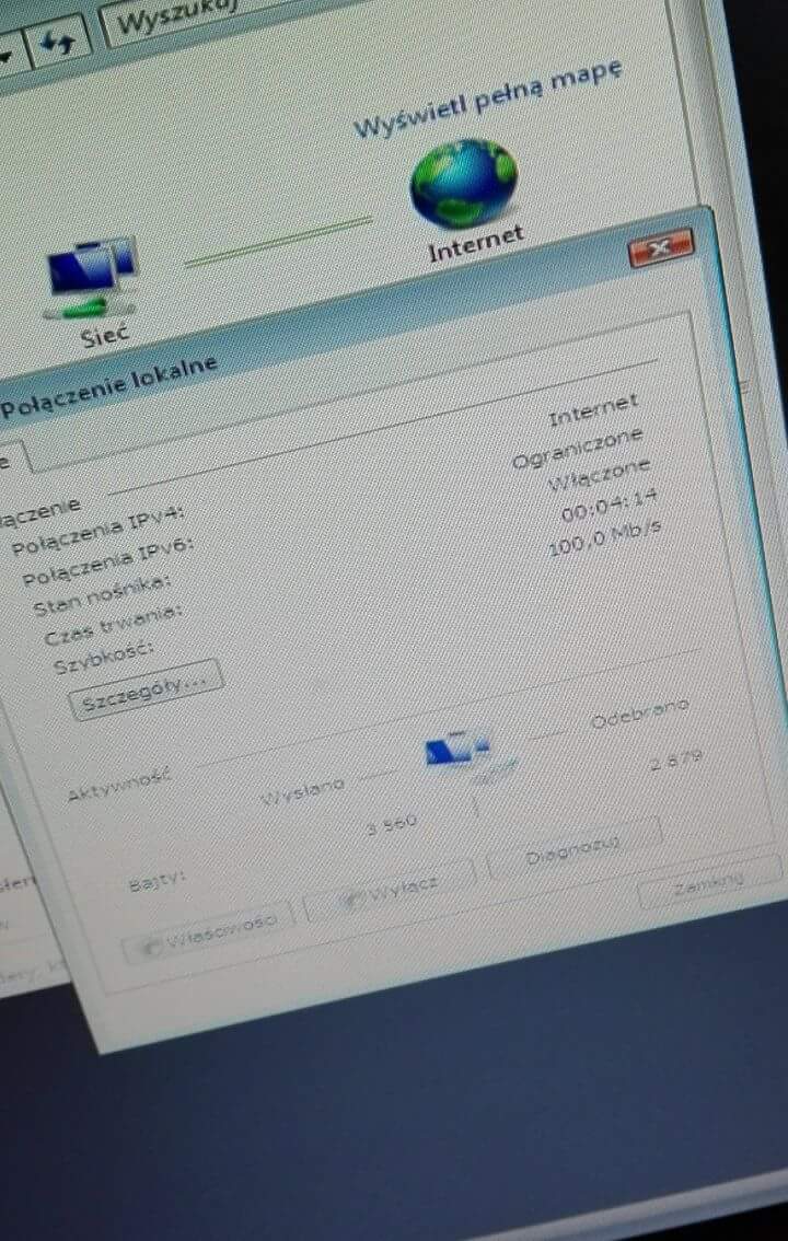 Brak Internetu po formacie komputera - sterowniki zainstalowane, kable podłączone