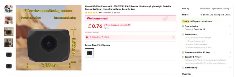 CY365 BK7252NQN481 Tiny WiFi Camera Teardown, Internal Photos, OpenBK7252N, GC0311