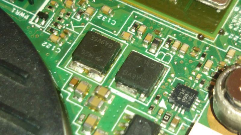 hp elitebook 6930p - brak obrazu, chyba uszkodzony MOSFET