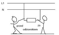 Prąd przed, a za odbiornikiem Prąd przed, a za odbiornikiem