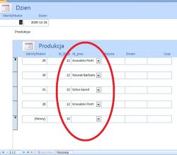 Ms Access uzupełnianie powtarzającej się listy w podformularzu