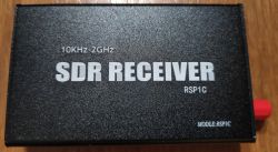 SDR RECEIVER RSP1C Tuner SDR RECEIVER tuner model RSP1C with frequency markings 10 kHz-2 GHz.