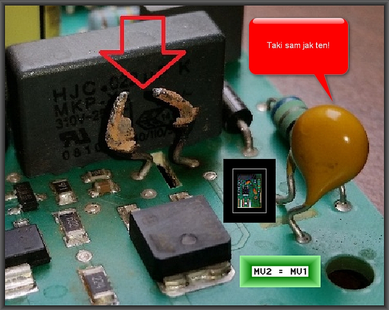 Candy CDI 5012 E10 - moduł 41030215 uszkodzony element