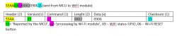 Data Structure Sent from MCU to Wi-Fi Module Diagram showing the data structure sent from the MCU to the Wi-Fi module.