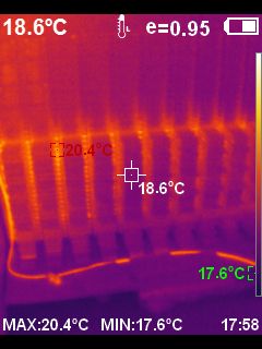 Thermal Imaging of 18650 Cells in Energy Storage Thermal image showing the temperature distribution of 18650 cells.