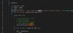 A fragment of C# code with the word reboot highlighted.