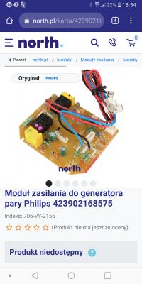 Philips GC9240 - Identyfikacja elementu na płytce sterującej