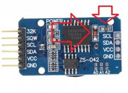 Duży zegar do garażu z Bluetooth, pomiar temperatury i zapis min/max - podłączenie DS3231 V_bat
