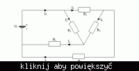 Jak obliczyć rozpływ prądów w układzie z U1=7V, R1=1kΩ, R2=2kΩ, R3=3kΩ?